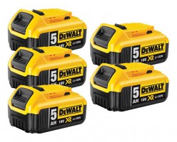 Dewalt DCB184 18V 5 x 5.0Ah XR-Lion Battery (Pack of 5) £269.95